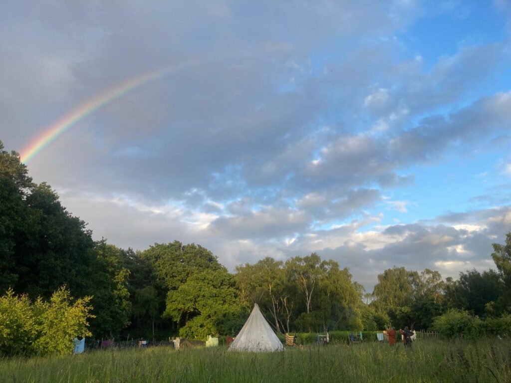 Site with rainbow