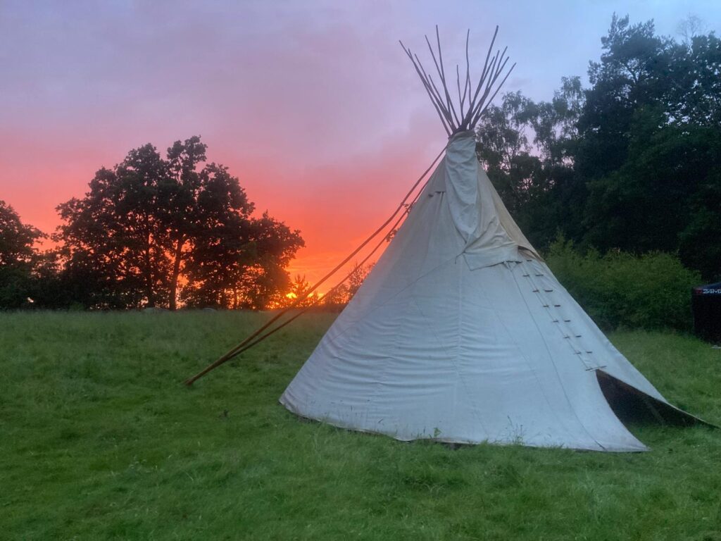 Tipi sunset